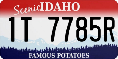 ID license plate 1T7785R