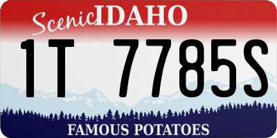 ID license plate 1T7785S