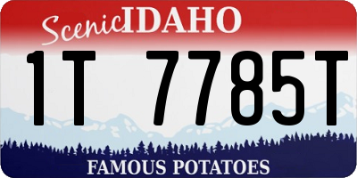 ID license plate 1T7785T