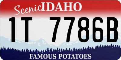 ID license plate 1T7786B