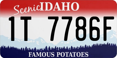 ID license plate 1T7786F