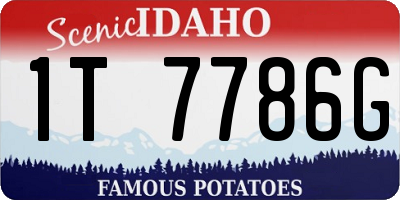 ID license plate 1T7786G