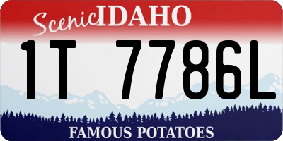 ID license plate 1T7786L