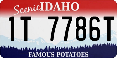 ID license plate 1T7786T