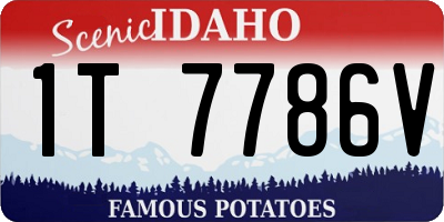 ID license plate 1T7786V