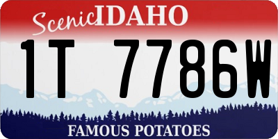 ID license plate 1T7786W