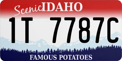 ID license plate 1T7787C