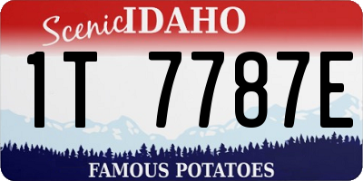 ID license plate 1T7787E