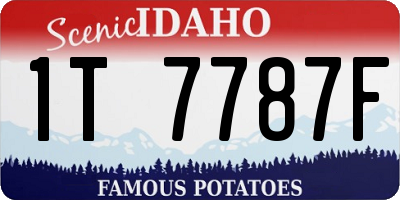 ID license plate 1T7787F