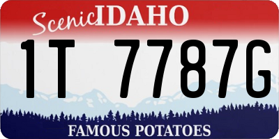 ID license plate 1T7787G