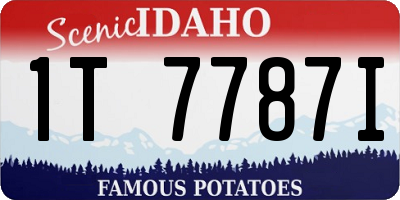 ID license plate 1T7787I