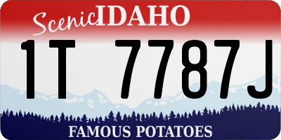 ID license plate 1T7787J