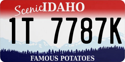 ID license plate 1T7787K