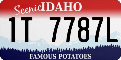 ID license plate 1T7787L
