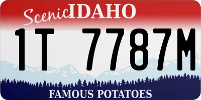 ID license plate 1T7787M