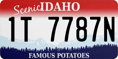 ID license plate 1T7787N