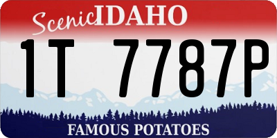 ID license plate 1T7787P