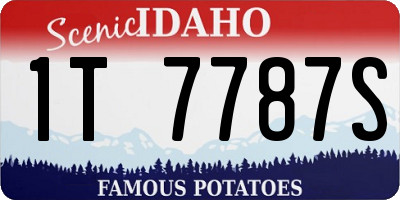 ID license plate 1T7787S