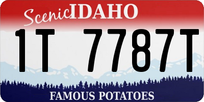 ID license plate 1T7787T