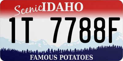 ID license plate 1T7788F