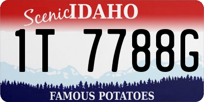 ID license plate 1T7788G