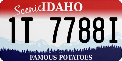 ID license plate 1T7788I
