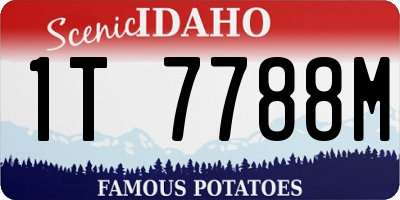ID license plate 1T7788M