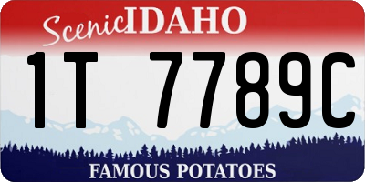 ID license plate 1T7789C