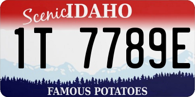 ID license plate 1T7789E