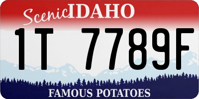 ID license plate 1T7789F