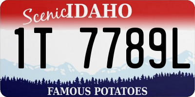 ID license plate 1T7789L