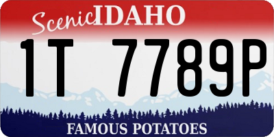 ID license plate 1T7789P
