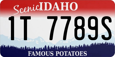 ID license plate 1T7789S