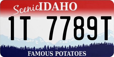 ID license plate 1T7789T