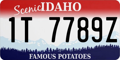 ID license plate 1T7789Z