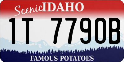 ID license plate 1T7790B