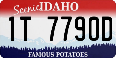 ID license plate 1T7790D