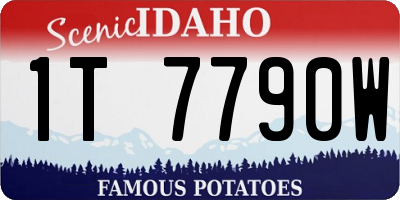 ID license plate 1T7790W