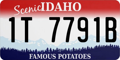 ID license plate 1T7791B