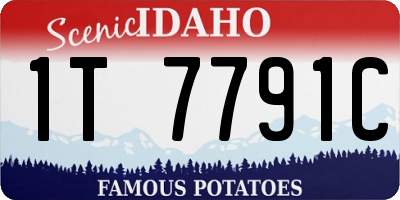 ID license plate 1T7791C