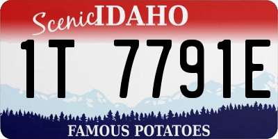 ID license plate 1T7791E