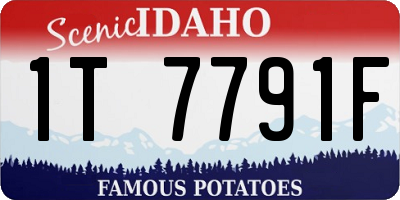 ID license plate 1T7791F