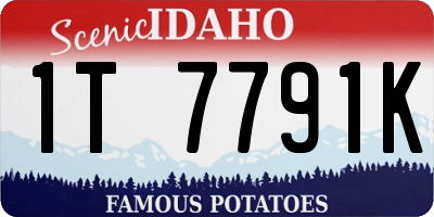 ID license plate 1T7791K