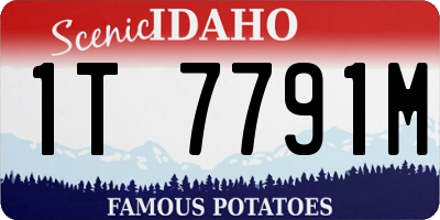 ID license plate 1T7791M