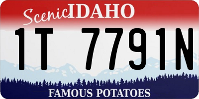 ID license plate 1T7791N