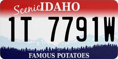ID license plate 1T7791W