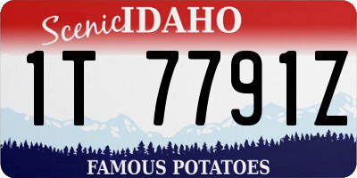ID license plate 1T7791Z