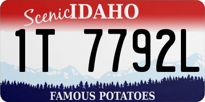 ID license plate 1T7792L