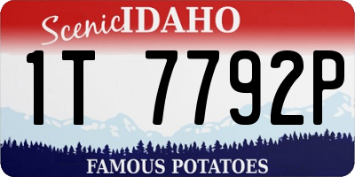 ID license plate 1T7792P