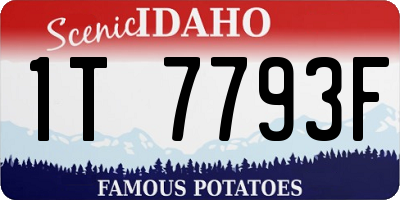 ID license plate 1T7793F